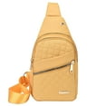 thumbnail image 1 of UYYX Sling Backpack Women Multi Zipper Crossbody Chest Bag Daily Commute Sling Pack for Ladies（Yellow）, 1 of 3
