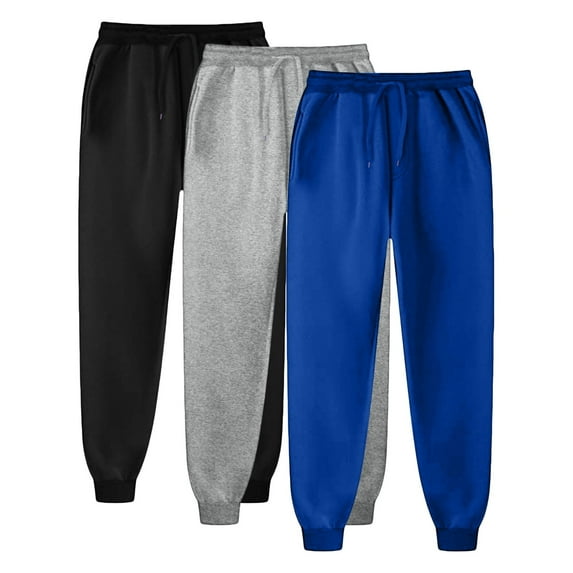UYYX Sweatpants For Men 3 Pack Athletic Pants For Men 3 Pack Fleece Active Joggers For Men, Mens Sweatpants With Pockets S