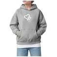 thumbnail image 1 of UYYX Sweatshirts For Girls Teen Girl Sweatshirt Girls Casual Long Sleeve Hoodies Cute Oversized Pocket Sweatshirt Tops 10-11 Years, 1 of 5