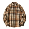 thumbnail image 1 of UYYX Thanksgiving Shirts For Men Button Up Shirt Men Mens Flannel Shirts Long Sleeve Lightweight Plaid Shirt Casual Button Down Shirts Jacket M, 1 of 4
