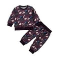 thumbnail image 1 of UYYX Toddler Boy Clothes One Year Old Boy Clothes Toddler Boy Clothes Long Sleeve Sweatshirt Pants Set Fall Winter Outfits 0-6 Months, 1 of 3
