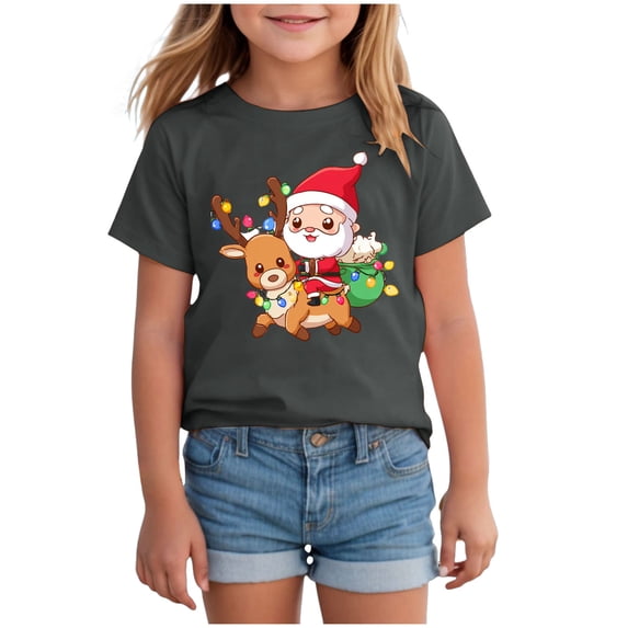 UYYX White T Shirts For Kids Girls Size 8 Shirts Girls Short Sleeve T Shirts Kids Summer Tops Crewneck Tees 2-3 Years