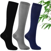 UZMOG 3 Pairs Compression Socks for Women & Men Compression Socks for Cycling Athletic Hiking Running
