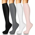 thumbnail image 1 of UZMOG 4Pairs Compression Socks for Women & Men 15-20 mmHg,Best Support for Cycling Athletic Hiking Running, 1 of 6