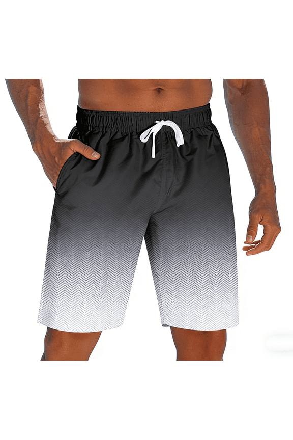 Mens Swim Trunks, Mens Bathing Suit Swim Shorts with Compression Liner 9" Quick Dry Swimming Truncks