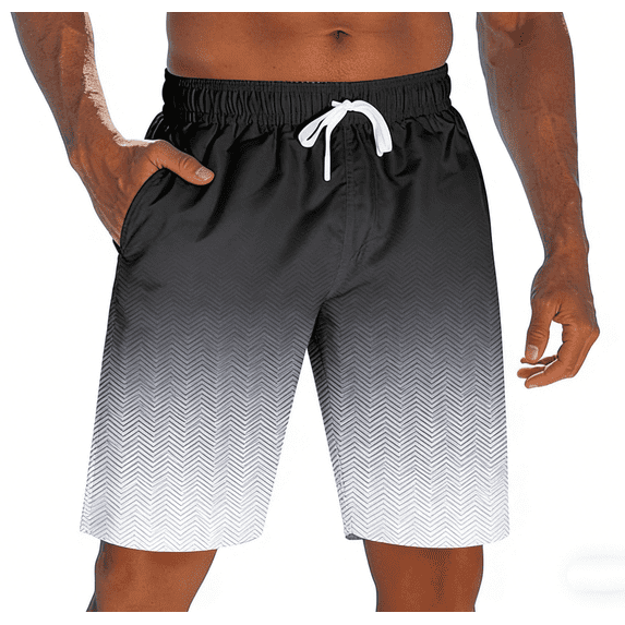 UZMOG Mens Swim Trunks, Mens Bathing Suit Swim Shorts with Compression Liner 9" Quick Dry Swimming Truncks