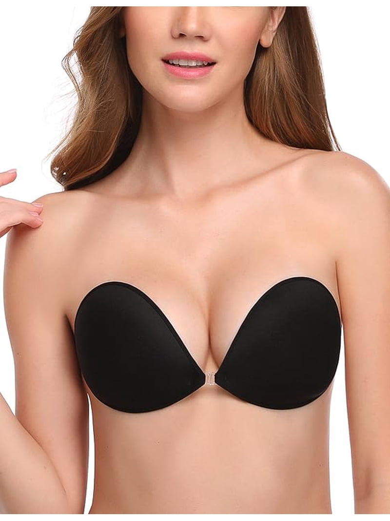 push up cups for backless dress UZMOG Sticky Bra, Adhesive Reusable Strapless Silicone Push-up Dresses Color:Rose Gold
