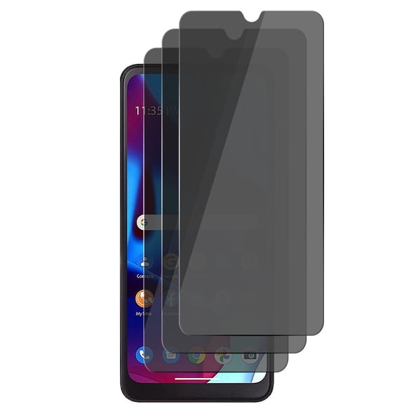 UZWZW 3 Pack Privacy Screen Protector for Motorola Moto G Pure, Anti Spy Private Tempered Glass