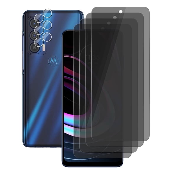 UZWZW (4+2) for Motorola Edge 2021 / Edge 5G UW 2021 Privacy Screen Protector Tempered Glass with Camera Lens Protector