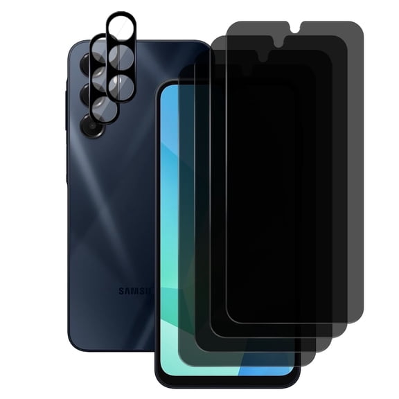 UZWZW (4 2) for Samsung Galaxy A16 5G / 4G Privacy Screen Protector Tempered Glass with Camera Lens Protector