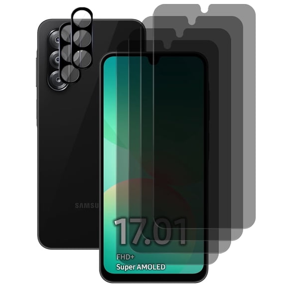 UZWZW (4+2) for Samsung Galaxy A26 5G Privacy Screen Protector Tempered Glass with Camera Lens Protector