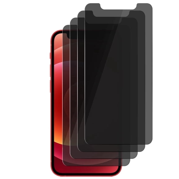 UZWZW 4 Pack Privacy Screen Protector Tempered Glass for iPhone 12 mini (5.4 inch)