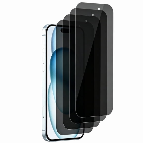 UZWZW 4 Pack Privacy Screen Protector Tempered Glass for iPhone 15 Plus / 15 Pro Max / 16 Plus (6.7 inch)