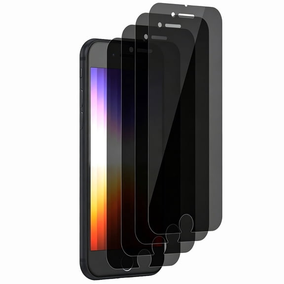 UZWZW 4 Pack Privacy Screen Protector Tempered Glass for iPhone SE 3 (2022) / SE 2 (2020) 4.7 inch