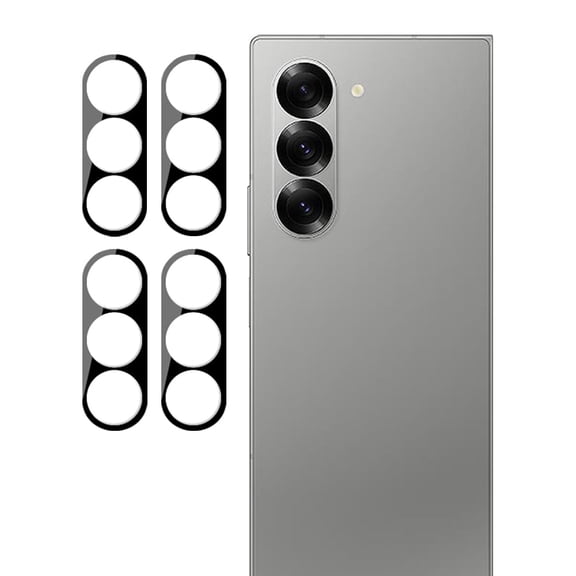 UZWZW (4 Pack) Tempered Glass Camera Lens Protector for Samsung Galaxy Z Fold 6 5G (7.6 inches)