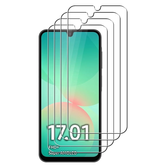 UZWZW (4 Pack) Tempered Glass HD Clear Screen Protector for Samsung Galaxy A16 / A26 / A17 (4G / 5G)