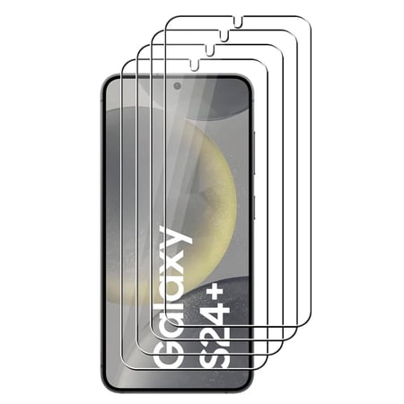 UZWZW (4 Pack) Tempered Glass HD Clear Screen Protector for Samsung Galaxy S24 Plus 5G