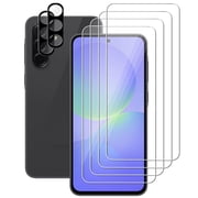 UZWZW (4+2) for Samsung Galaxy A36 5G (4 Pack) Tempered Glass HD Clear Screen Protector with (2 Pack) Camera Lens Protector