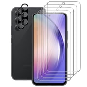 UZWZW (4+2) for Samsung Galaxy A54 (5G) (4 Pack) Tempered Glass HD Clear Screen Protector with (2 Pack) Camera Lens Protector