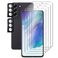 thumbnail image 1 of UZWZW (4+2) for Samsung Galaxy S21 FE 5G (4 Pack) Tempered Glass HD Clear Screen Protector with (2 Pack) Camera Lens Protector, 1 of 7