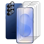 UZWZW (4+2) for Samsung Galaxy S25 Plus 5G (4 Pack) Tempered Glass HD Clear Screen Protector with (2 Pack) Camera Lens Protector