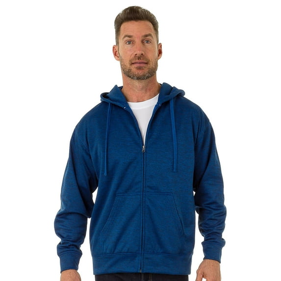 UZZI Active Dri Fit Full Zip Hoodie, ROYAL, Size: S, Uzzi Active Wear