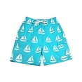 thumbnail image 1 of UZZI Kids Swim Shorts Fast Dry Fun Print, Aqua Boat, Size: 6-8, Uzzi Active Wear, 1 of 2