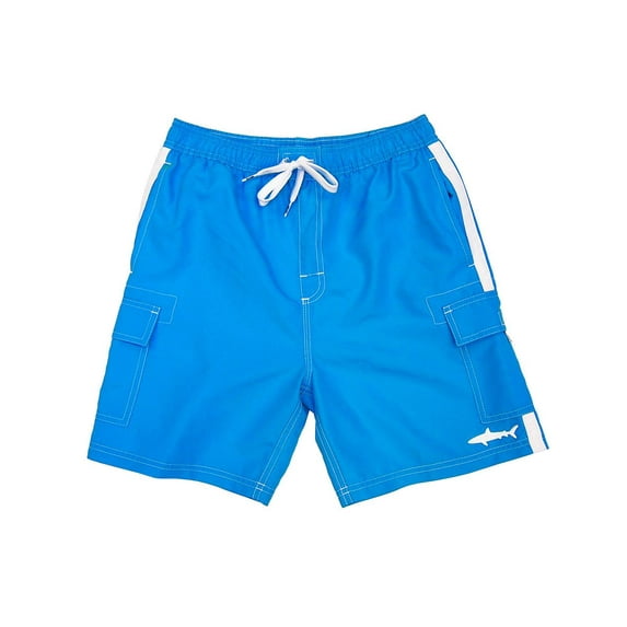 UZZI Kids Swim Shorts Fast Dry Fun Print, Light Blue, Size: 8-10, Uzzi Active Wear