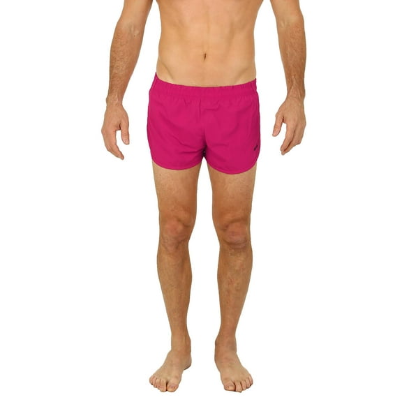 UZZI Mens Swim Trunks Nylon Boxer Shorts Running Shorts, Fuchsia, Size: 2X, Uzzi Active Wear