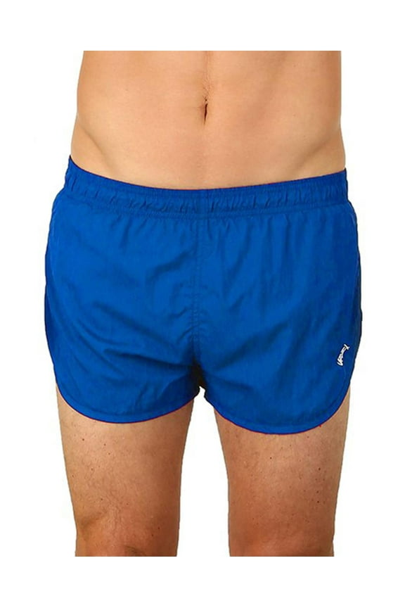 Mens Swim Trunks Nylon Boxer Shorts Running Shorts, Royal, Size: 2X, Uzzi Active Wear