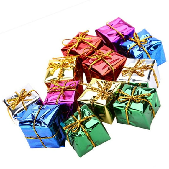 Uadme 12PCS Caja De Regalo Caja De Regalo De árbol De Navidad para Vacaciones Navideñas Decoración Envoltura De Regalos, Decoración De Fiestas Bodas Árboles De Navidad Favores De Fiest