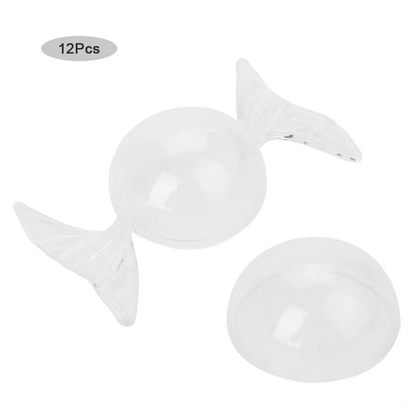 Uadme 12pcs Candy Box Mini Clear Chocolate Box Plastic Truffle Holder Mini Clear Candy Wrapper for Valentine's Day Wedding Gifts Boxes Supplies(8.5 * 4.5 * 5cm)