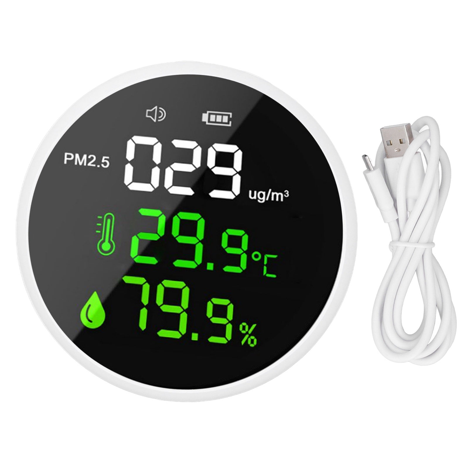 Uadme air quality monitor indoor pm2 5 meter mini portable smart sensor