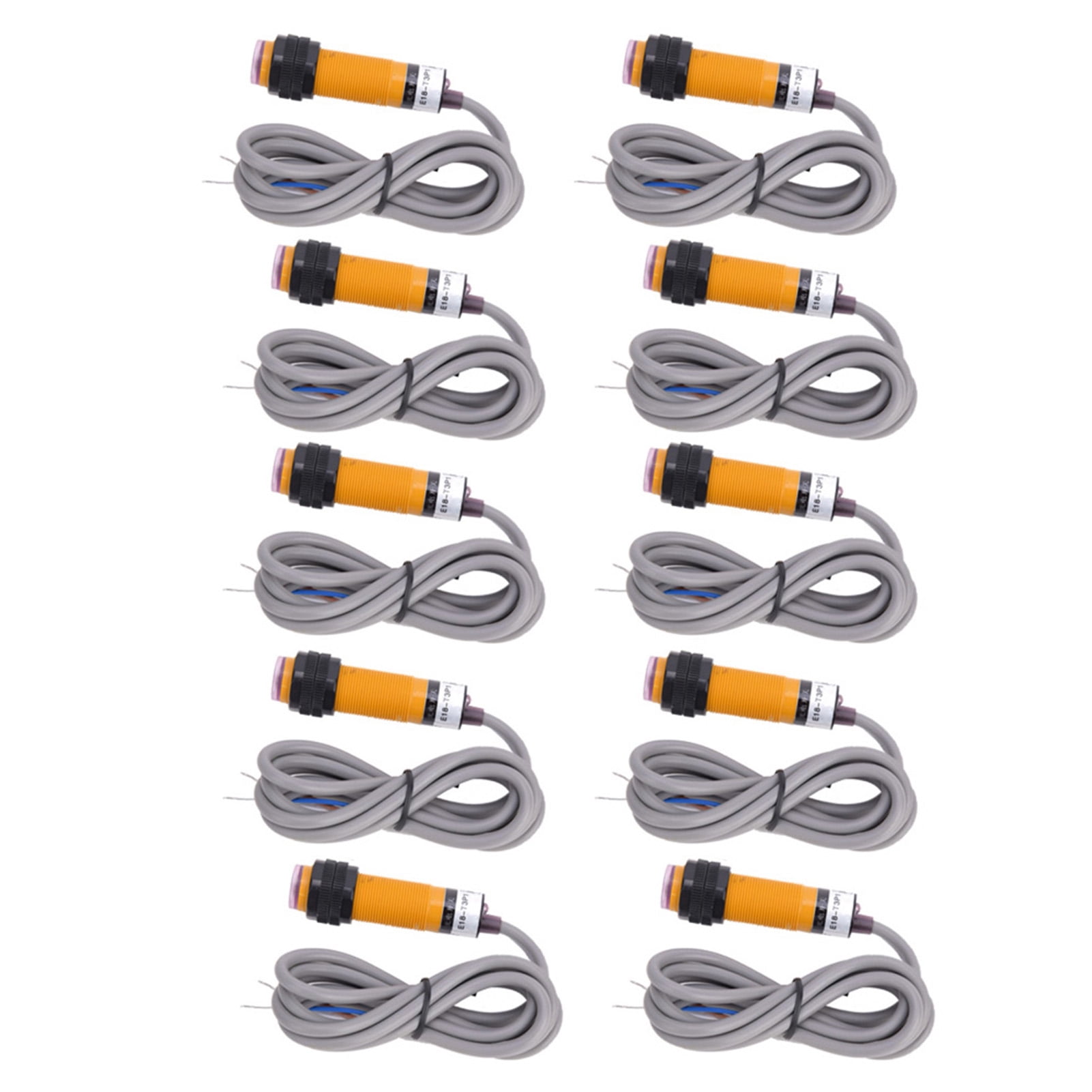 Uadme Interruptor fotoelctrico, 5 Pares Sensor de Interruptor fotoelctrico de Haz pasante PNP Normalmente Abierto 6-36 V CC 300 mA