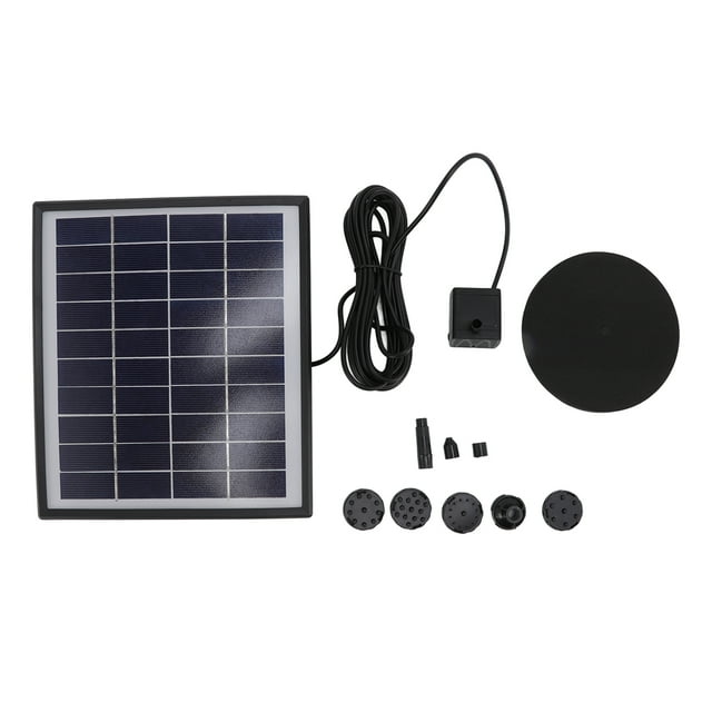 Uadme Solar Fountain Pump 5.0W Prevent Clogging Portable Easy to