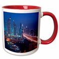 thumbnail image 1 of 3drose, Uae, Dubai, Emirates, Sheikh Zayed, City Skyline-as44 Wbi0133 - Walter Bibikow, 11oz Two-tone Red Mug, 1 of 6