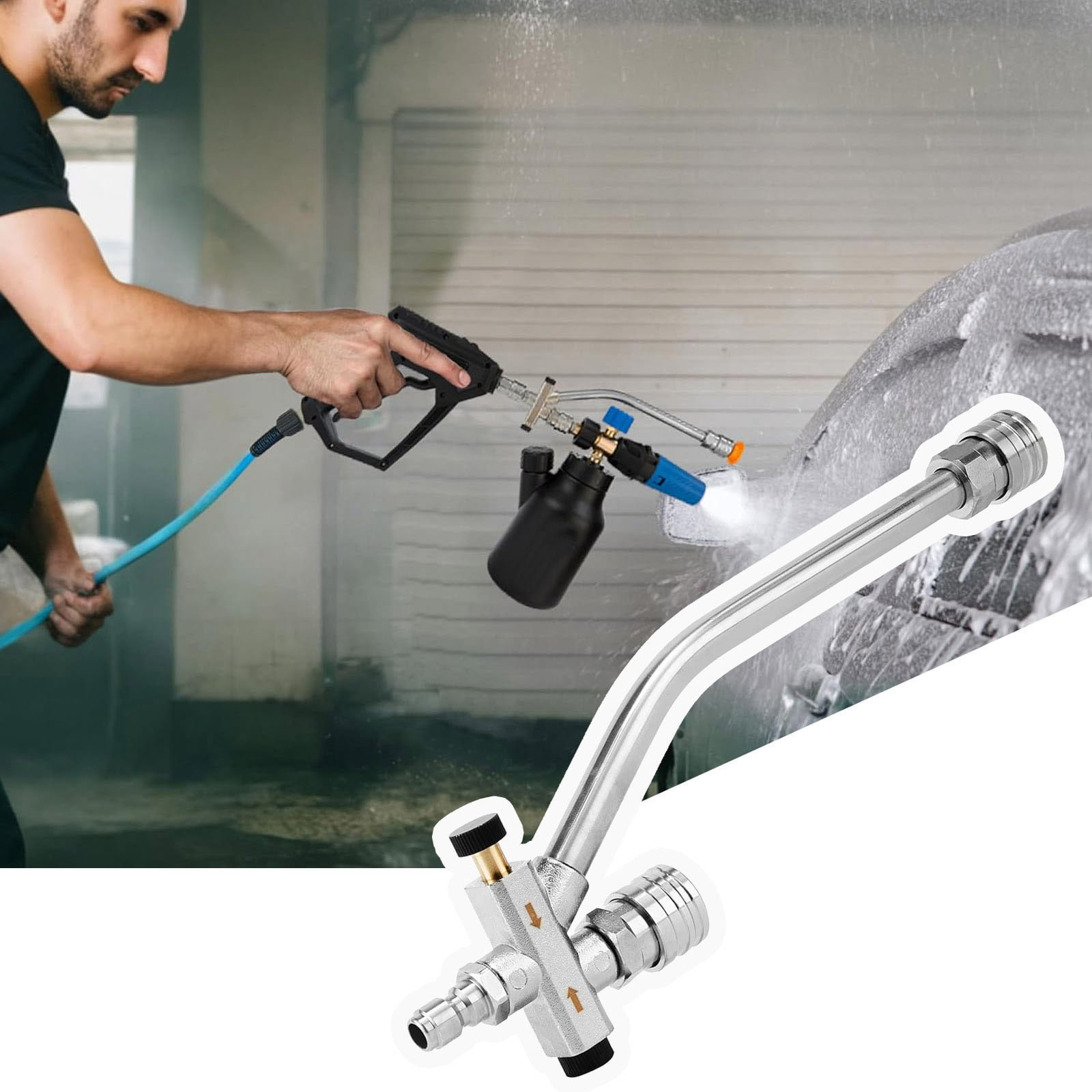 Ual Connector Pressure Washer Foam Power Washer Soap Attachment