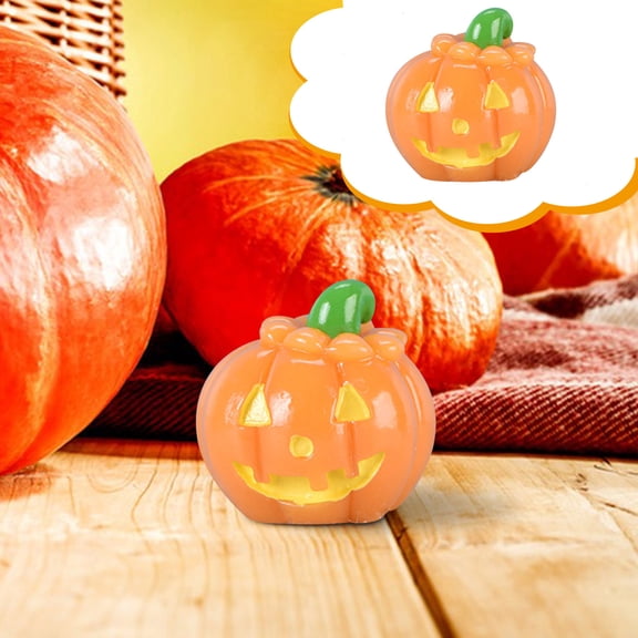 Uandlove 1PC Resin Mini Pumpkin Figurine Halloween Micro Landscape Garden Decor Accessories