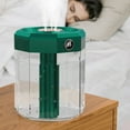 thumbnail image 1 of Uandlove Air Humidifier Portable Desk Humidifier Cool Mist Humidifier Small Humidifier For Home Bedroom Office Plants Three-Head Spray Night Function Green, 1 of 8