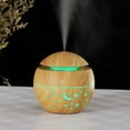 thumbnail image 1 of Uandlove Air Humidifier Star Sky Wood Grain Hollow Star Humidifier Colorful Translucent Mini Portable 130ML Aromatherapy Machine Yellow, 1 of 9