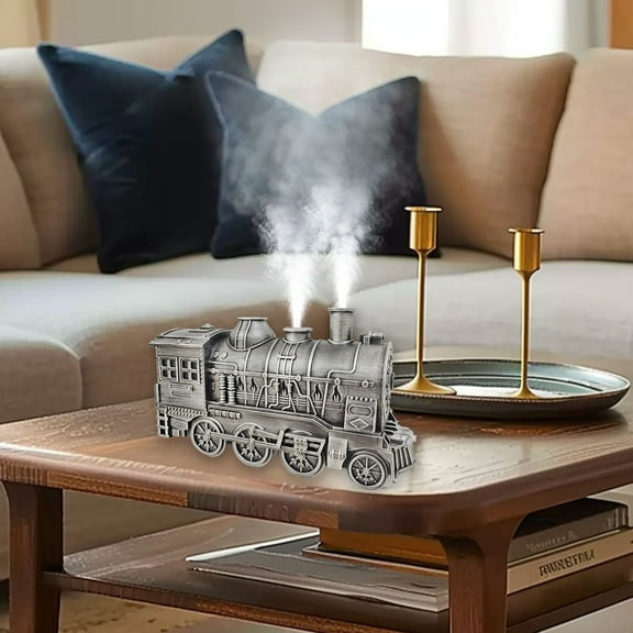 Uandlove Air Humidifier Train Coil Humidifier With Remote Control Coil Aromatherapy Home Bedroom Oil Aromatherapy Machine Silver