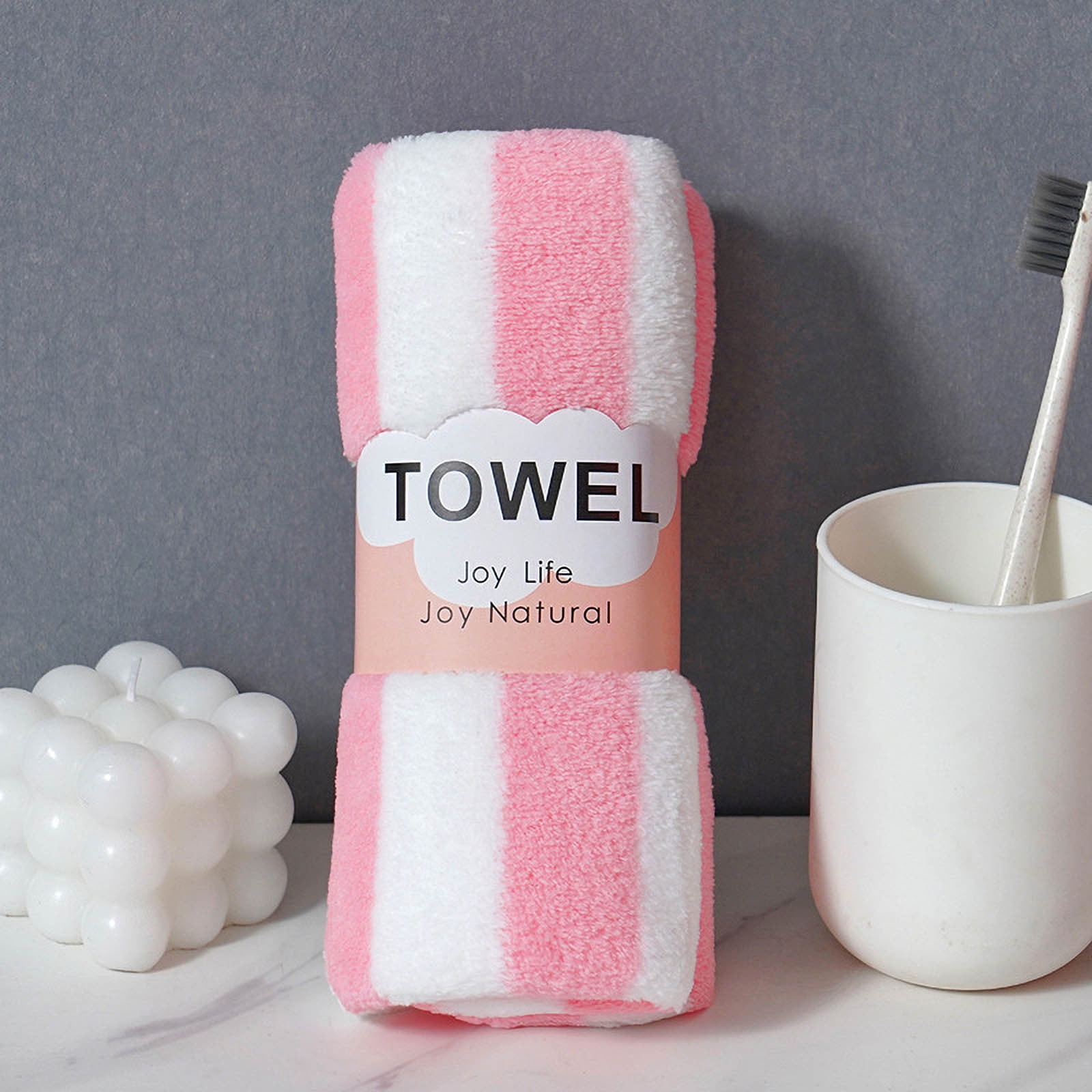 Uandlove Face Hand Cloth Towels Washcloths 15x30 Inches Absorbent Coral