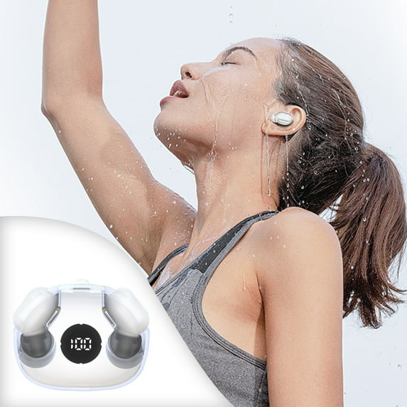 Uandlove Bluetooth Headset for Cell Phone,XG77 Bluetooth Earphones True Wireless Ultra Long Battery Life Mini Invisible In Ear Sports Noise Cancelling Earphones,White