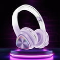 thumbnail image 1 of Uandlove Bluetooth Headset for Computer,Headphones Wireless Bluetooth Headset Subwoofer Bluetooth Mobile Computer Game Music Sports Game Headphones With LED Lights,Purple, 1 of 7