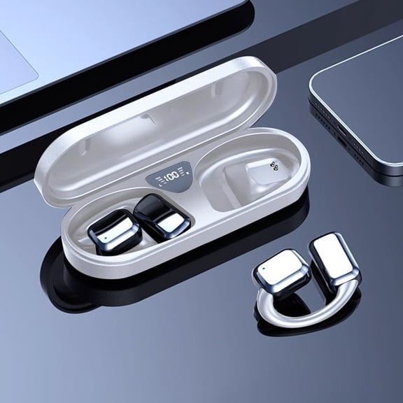 Uandlove Bluetooth Headset PS5,Wireless Bluetooth Headphones IPX5 Sports On-ear Earbuds Use Remaining Power Display And Stereo HiFi Sound Bluetooth Earphones With Long Battery Life,White