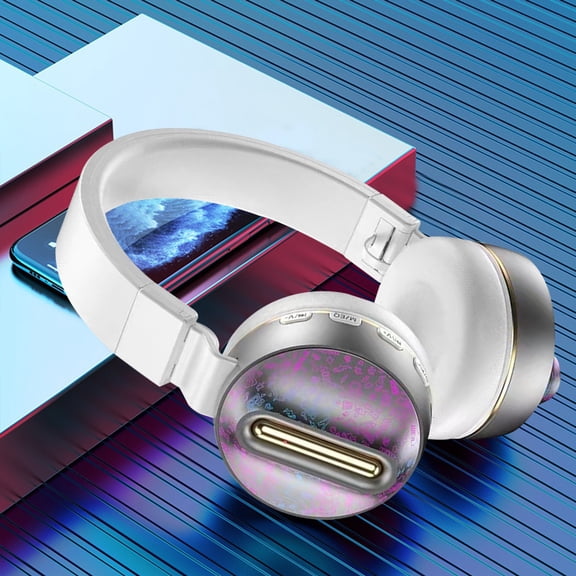 Uandlove Bluetooth Headset for Truckers,Ireless Headphones Bluetooth Earphone HIFI Stereo Headset BASS Mode Gaming Earbuds Over The Ear Headphone,White