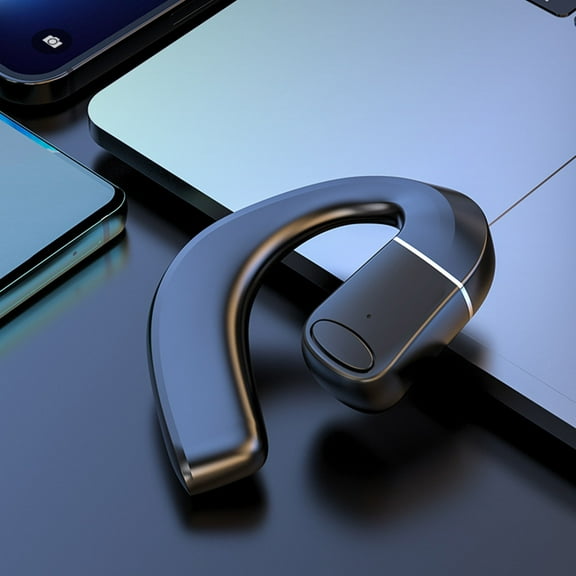 Uandlove Bluetooth Headset for Cell Phone,Business Bluetooth Headphones Single Ear OWS Open Bones Conduction Ultra-long Battery Life Black