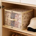 thumbnail image 1 of Uandlove Cute Squirrel Pattern Fabric Storage Bin with Lid, Collapsible Closet Organizer for Shelves, Toys, Blankets, Large Capacity, Yellow, 15.74x11.81x9.84 Inches, 1 of 6