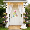 thumbnail image 1 of Uandlove Easter Bunny Door Hanger, Colorful Spring Party Decor with Pre-Tied Ribbon, Easy to Hang & Store, Cute Rabbit Scene Paper Decoration for Door Wall Window, 1 of 7