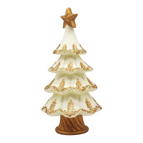 Uandlove Gold Filigree Star Christmas Tree Topper - Small Resin Lightweight Tree Topper for White Tree, Ornamental Holiday Decor
